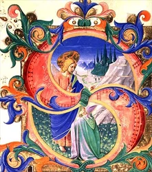 Missale 515 f.118r Historisierte Initiale 