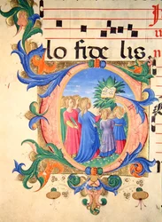 Missale 515 f.144v Historisierte Initiale 