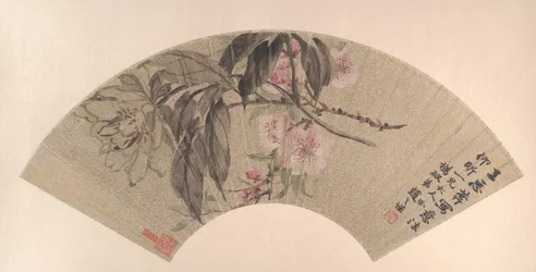 Pfirsichblüten und Pfingstrose, ca. 1860