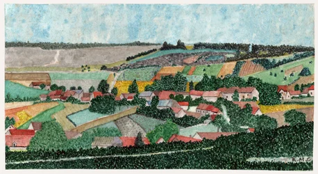 Landschaft in der französischen Landschaft, ca. 1950