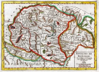 Karte von Ungarn 1749