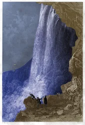 Niagarafälle, USA. um 1860 (Gravur)