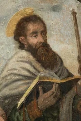 Pfarrkirche (Parochiekerk Onze-Lieve-Vrouw). Innenraum. Der Chor. Wandmalerei.