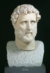 Porträtbüste des Kaisers Antoninus Pius (86-161) aus den Caracalla-Thermen, Rom, ca. 140