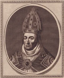 Porträt von William Waynflete (1398-1486), Bischof von Winchester, Kupferstich von John Goldar (1729-1795)