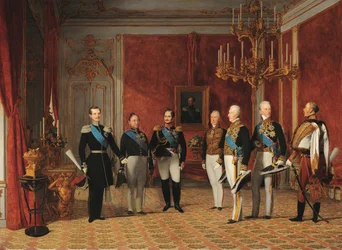 Empfang von Großfürst Alexander Nikolajewitsch durch Fürst Metternich in der Wiener Hofburg im Jahr 1839