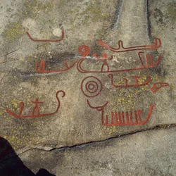 Felsritzungen, Begby, Norwegen. Bronzezeit.