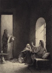 Jesus im Haus von Martha und Maria