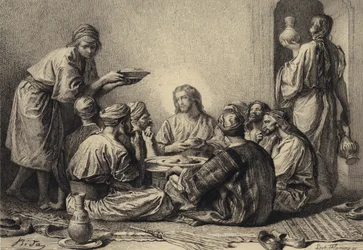 Jesus isst mit Zöllnern und Sündern