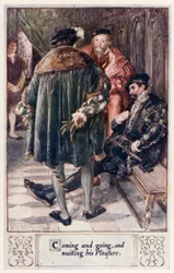 Kommen und gehen und auf seine Anweisungen warten