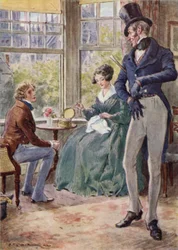 Pen spricht mit Emily im Salon des Kapitäns