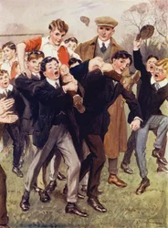 Legt ihn jetzt hin, ihr Männer, sagte Bentley; Ihr werdet ihn in Stücke reißen!