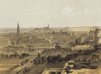 Blick auf Edinburgh vom Schloss