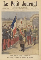 Königliche Besucher in Frankreich: Prinz Ferdinand von Bulgarien im Elysee-Palast