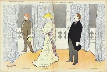Schauspieler in Le Passe an der Comédie-Française, Illustration für Le Rire