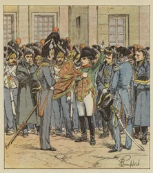 Napoleons Abschied von seiner Garde in Fontainebleau
