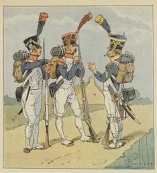 Linieninfanterie, Füsilier, Grenadier, Voltigeur
