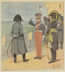 Napoleon empfängt Pioutowski auf der Insel Elba