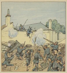 Überraschung der Barrikade in der Rue Galante