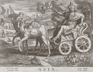 Asien aus Die vier Kontinente, veröffentlicht um 1588-89