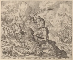 David schlägt Goliaths Kopf ab