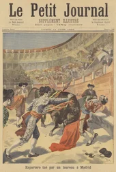Spanischer Stierkämpfer El Espartero von einem Stier in Madrid getötet