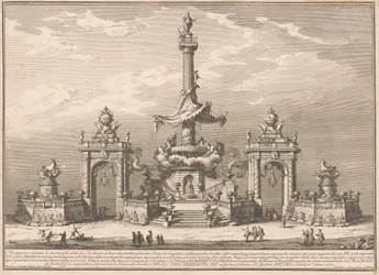 Die zweite Maschine für die Chinea von 1752: Das Bankett der Götter in der Villa Carl