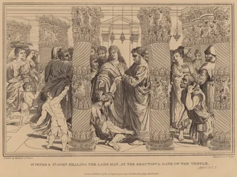 St. Petrus und St. Johannes heilen den Lahmen am Schönen Tor des Tempels, Apostelgeschichte
