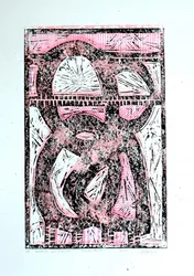 Fette rosa abstrakte Formen