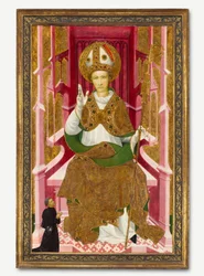 Ein Bischofheiliger mit einem Stifter (Heiliger Ludwig von Toulouse?)