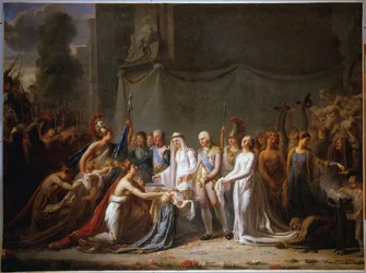 Allegorie des Einzugs von Ludwig XVIII. in Paris, am 3. Mai 1814