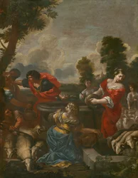 Moses und die Töchter Jethros