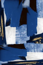 Abstrakt Blau und Gold