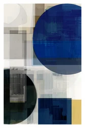 Blaue geometrische Schichten