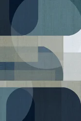 Blaue geometrische Schichten