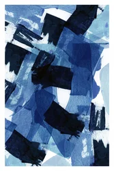 Dynamische blaue Pinselstriche