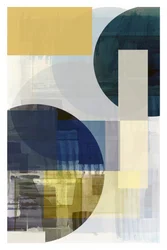 Geometrische blau-goldene Abstraktion