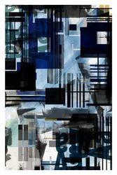 Geschichtetes geometrisches Blau