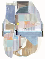 Pastellfarbene geometrische Schichten