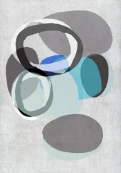 Gelassene blau-graue Formen