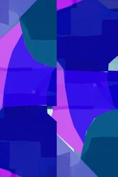 Lebendige Abstrakte Blaue Formen