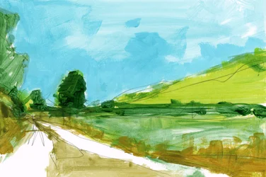Verschlungener Landweg