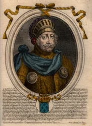 Porträt von Ludwig VI., genannt der Dicke - Gravur aus 