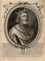 Porträt von Philipp VI. von Valois (1294-1350), König von Frankreich - Gravur aus 