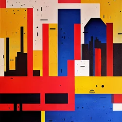 Geometrische Formen, einheimische Farben