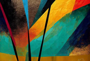 Lebendiger Herbst: Abstrakte Druckkunst, Wandkunst