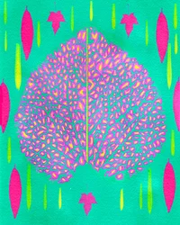 Neon Botanisches Blatt
