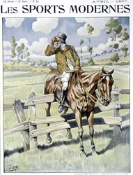 Reiten: „die Panne“ - Job-Aquarell, in „moderne Sportarten“