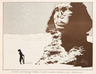 Napoleon Bonaparte vor der Sphinx während seiner Ägypten-Kampagne