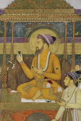 Detail aus „Kaiser Shah Jahan auf dem Pfauenthron“, 1640